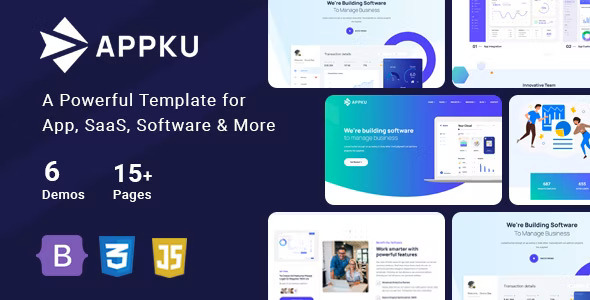 Appku - SaaS 软件信息技术着陆页HTML模板