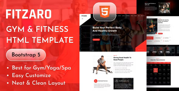 Fitzaro - Gym & Fitness HTML Template