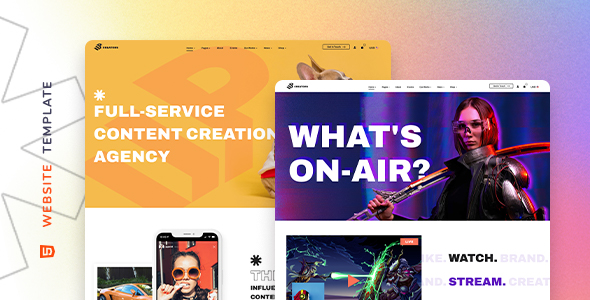 UpCreators - Website Template for Digital Creators