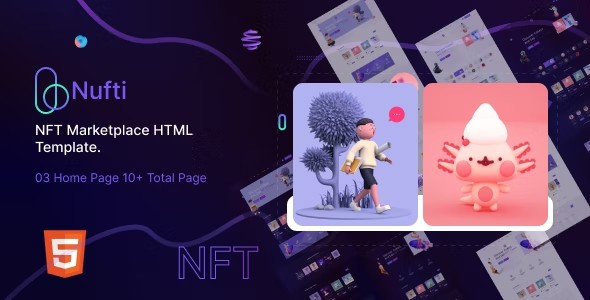  Nufti - NFT Marketplace HTML Template