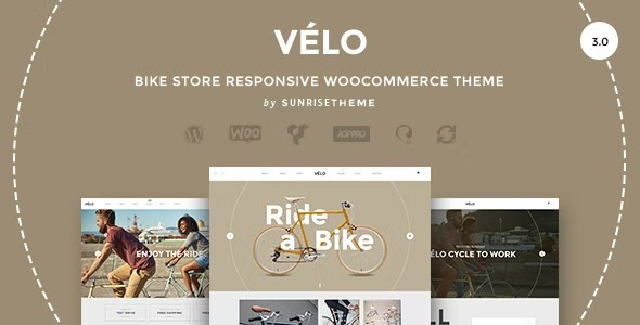  Velo - Respond to the WordPress theme of the commercial bicycle store