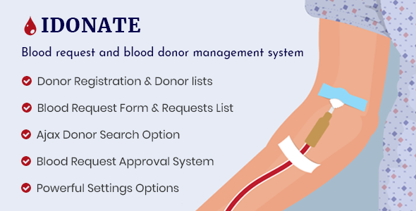  IDonatePro - Blood Donation Request And Donor Management WordPress Plugin