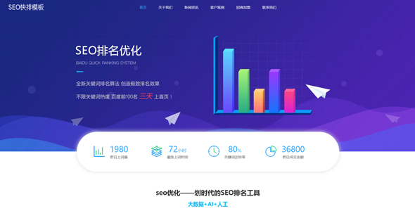 SEO搜索引擎优化快排IT网络软件网站PbootCMS模板