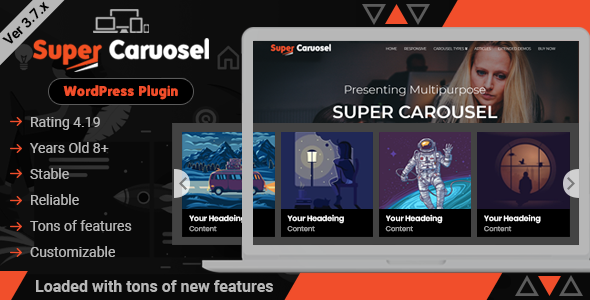  Super Carousel - Responsive Wordpress Plugin