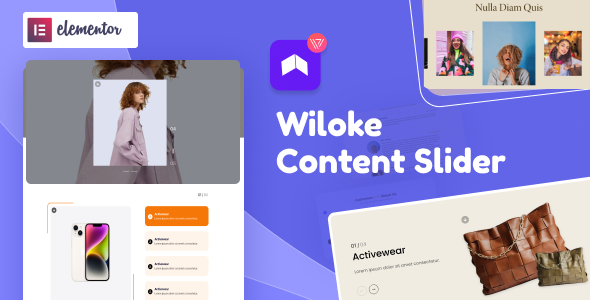  Wiloke Content Slider for Elementor