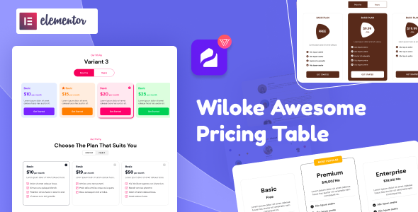  Wiloke Awesome Pricing Table for Elementor