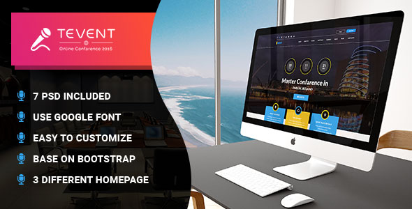 T Event - Event Conference & Meetup PSD Template