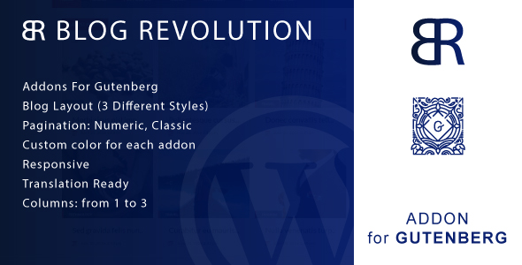  Blog Revolution for Gutenberg WordPress Plugin