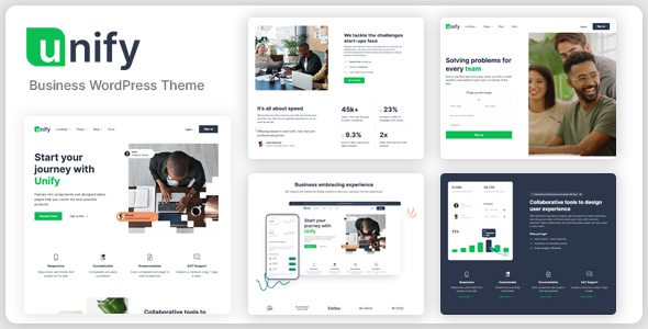  Unify - Multipurpose commercial website template WordPress theme