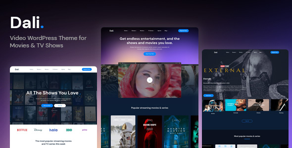 Dali - 电影电视节目网站模板WordPress主题