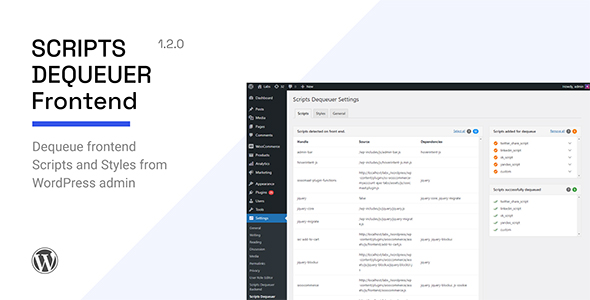  Scripts Dequeuer - Optimization Acceleration Custom Load Script Plug in