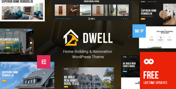  Dwell - WordPress Theme of Residential Building Decoration Engineering Installation Website