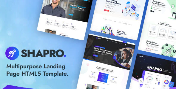 Shapro - 完全响应式自适应着陆页网站 HTML5 模板