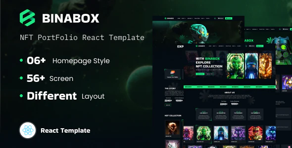 Binabox - NFT 区块链元宇宙网站 React 模板