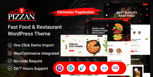  Pizzan - WordPress theme of pizza fast food restaurant food website