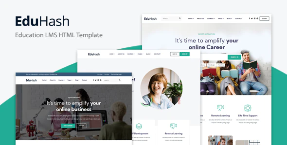 EduHash - LMS 教育培训线上教程HTML模板