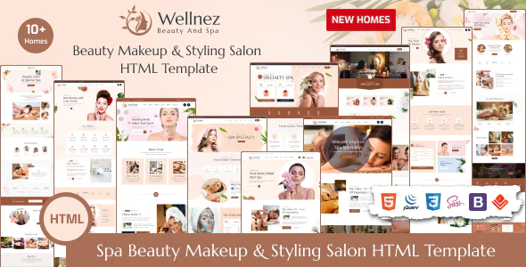  Wellnez - Spa Salon Beauty Club Website HTML Template