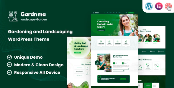  Gardnma - Gardening Website Template WordPress Theme