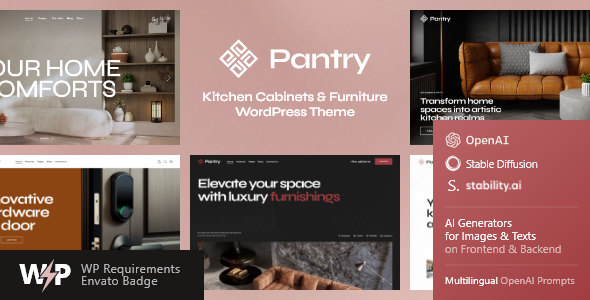  Pantry - Kitchen cabinet furniture customization website WordPress theme