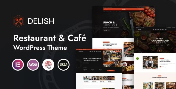  Delish - WordPress template for catering, gourmet, coffee and western food website